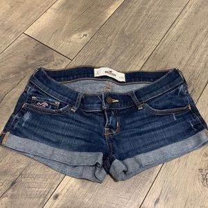 Low rise jean shorts